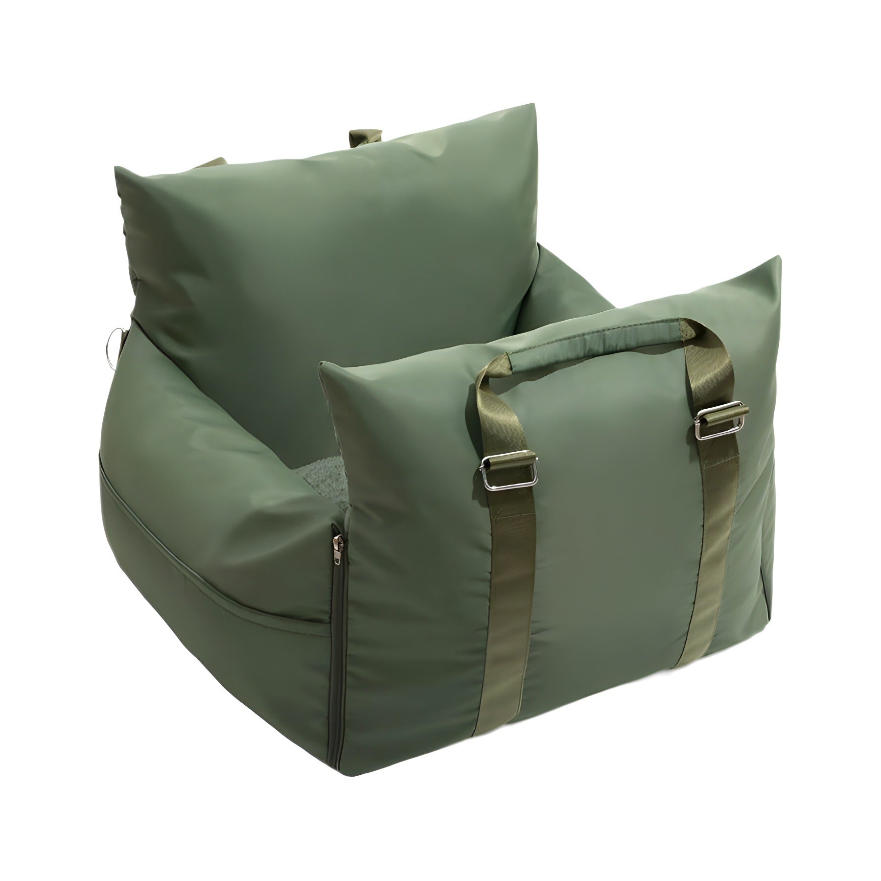 Olive Green Waterproof Dog Car Seat Bed