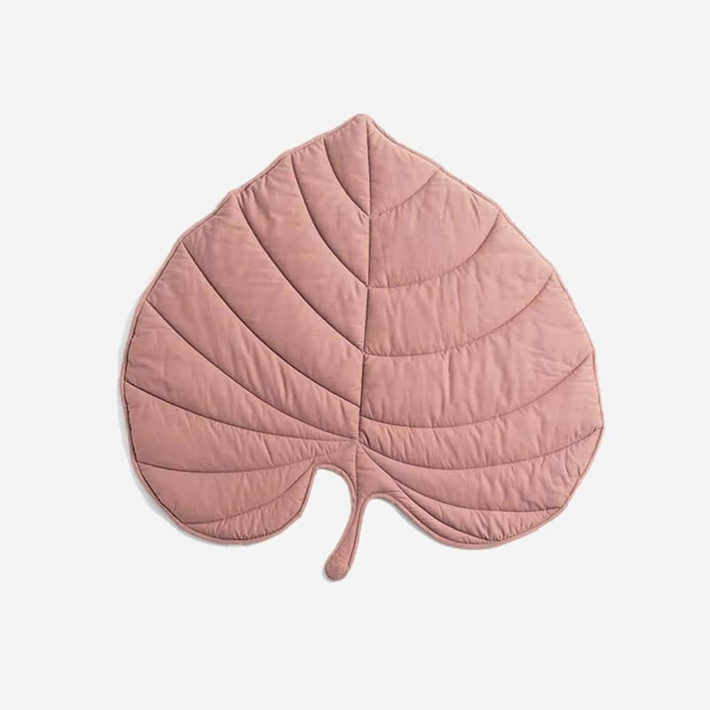 Pink Leaf Dog Blanket