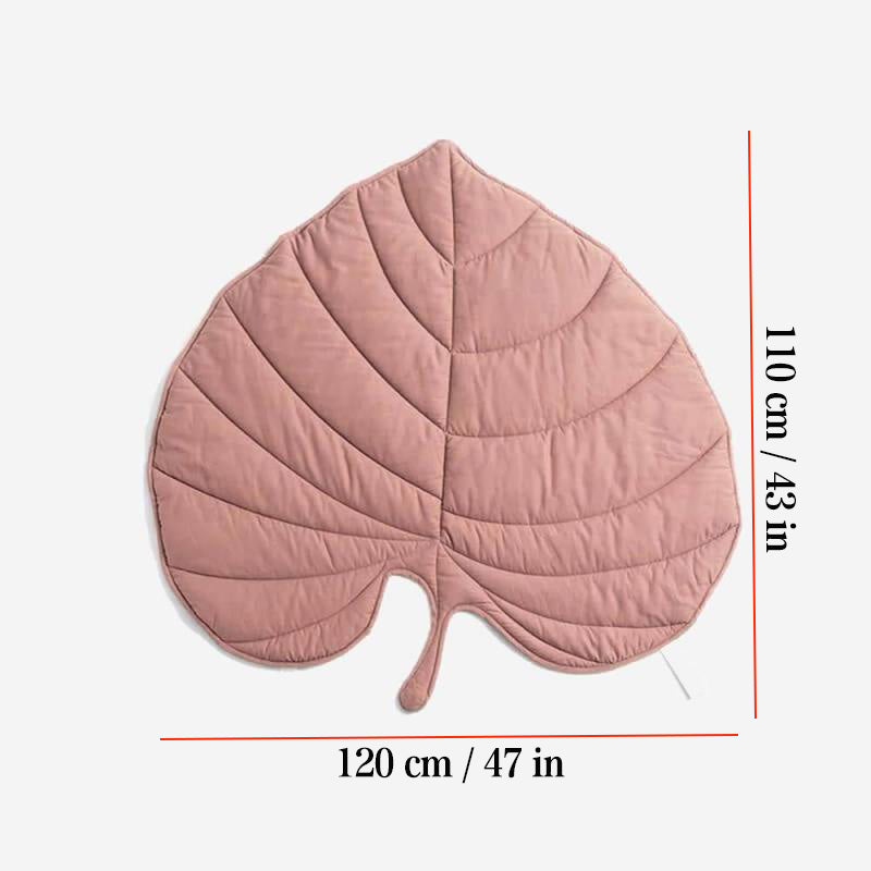 Pink Leaf Dog Blanket
