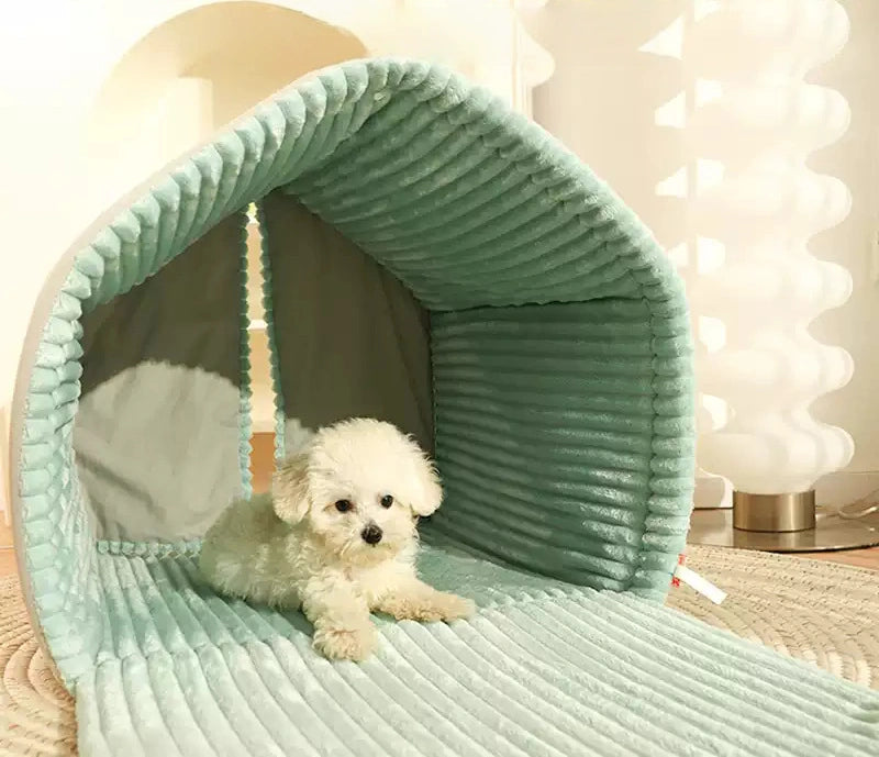 Winter Warmth Pet House with Double Curtain