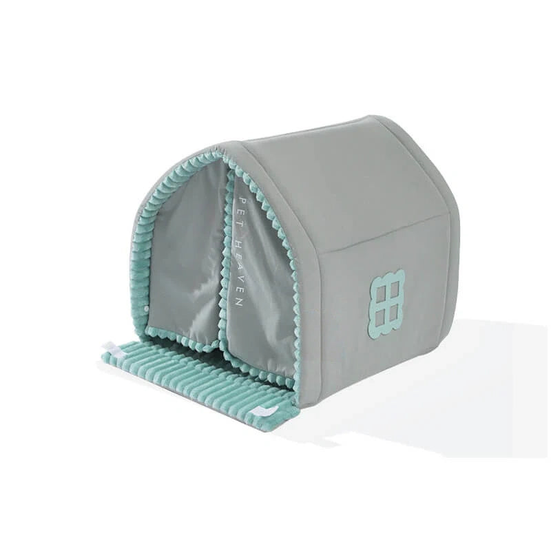 Winter Warmth Pet House with Double Curtain