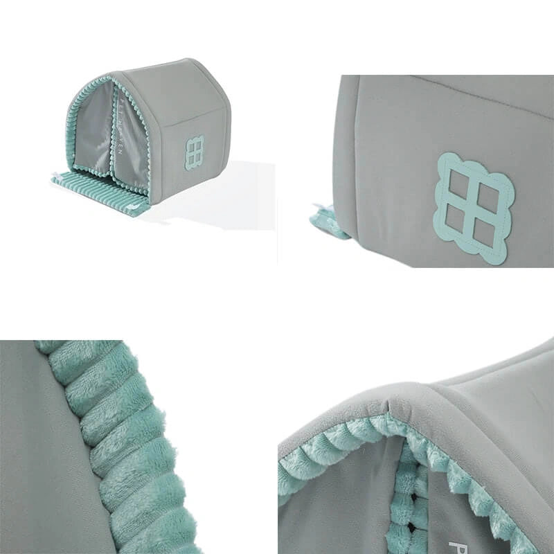 Winter Warmth Pet House with Double Curtain