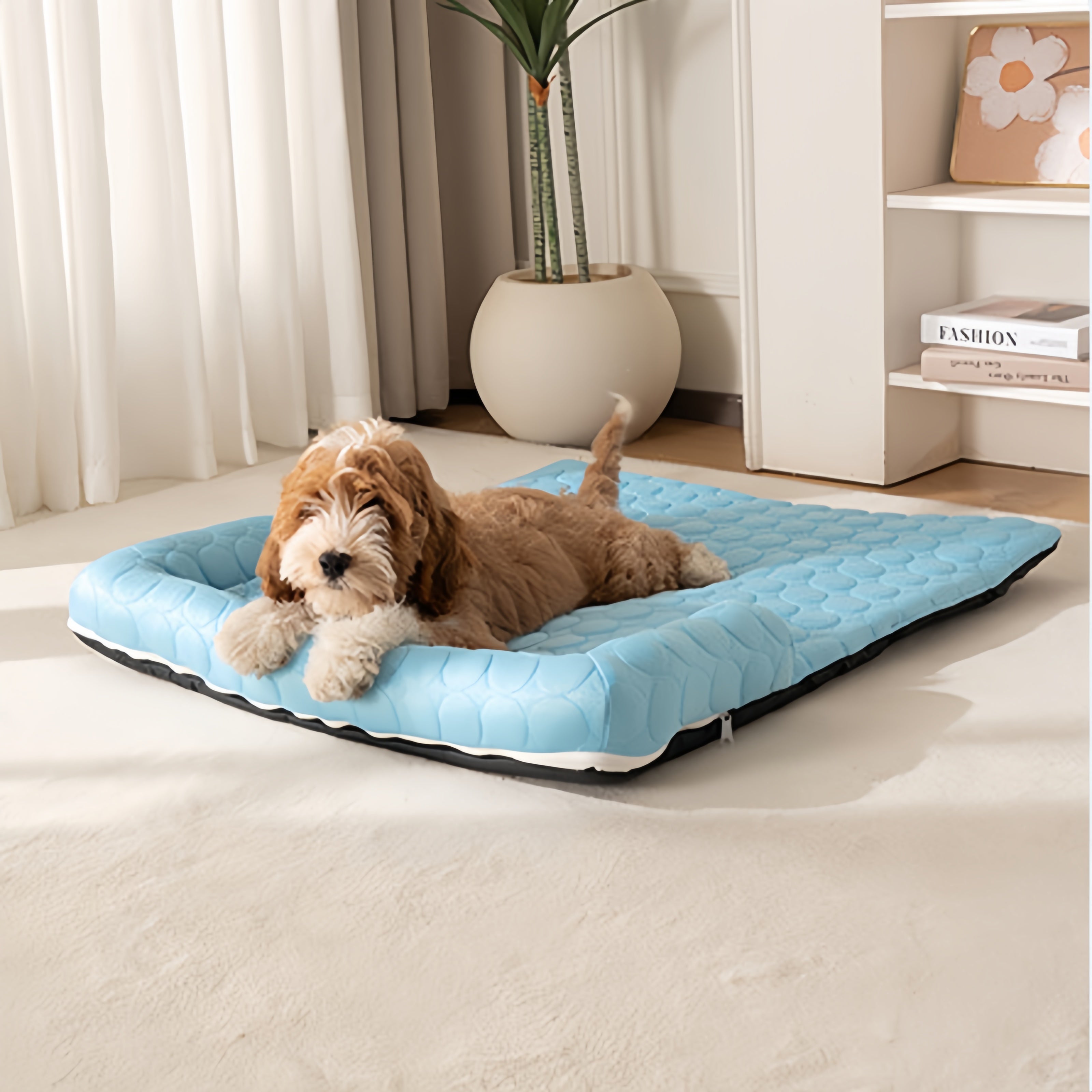 IceWeave Cooling Bolster Blanket Dog Couch Protector